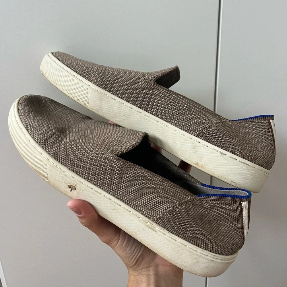 Rothys The Original Sneaker Slip On Light Browns Flats Shoes Women's Size 10 - Picture 1 of 5